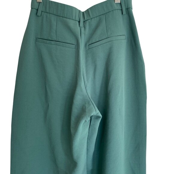 Abercrombie & Fitch Curve Love High Rise Ultra Wide Leg Pants 26 2R Green Pants - Picture 7 of 8